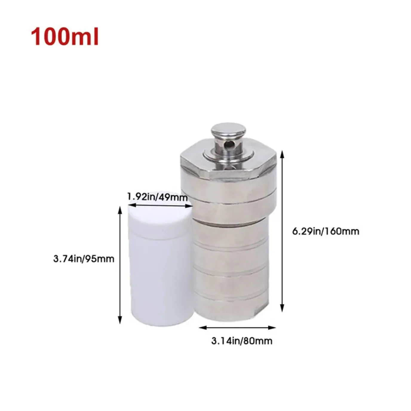 

200ml high-pressure hydrothermal kettle, reactor, PTFE lining, stainless steel tank chamber, Teflon lining, hydrothermal synthes