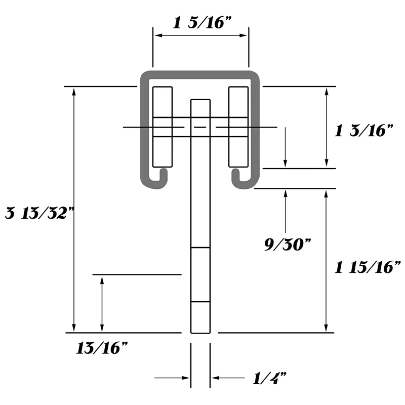 4 Pcs 4 Wheel Trolley Assembly Roller Trolley Stable Welded Channel Roller for 1-5/8Inch Wide Strut Channel