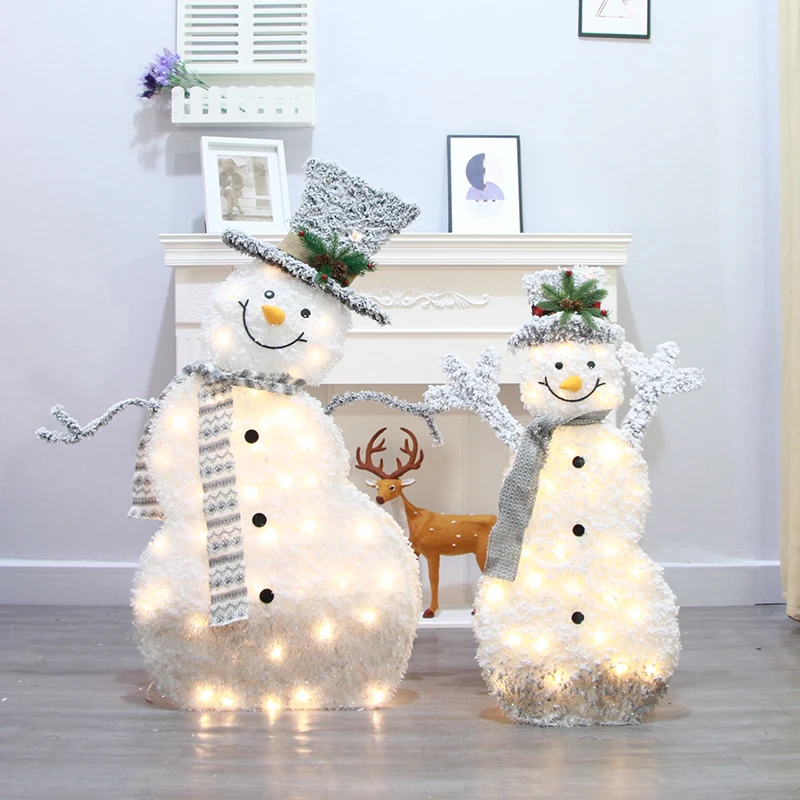

Christmas decoration ornament luminous deer snowman Christmas shopping mall window arrangement