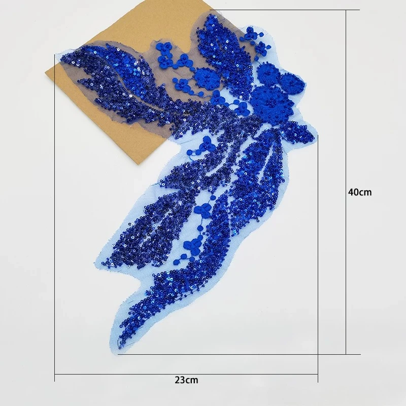 2 piece 3D  nailed bead embroidery hand - sewn decorative patches making stage ancient - style costumes more eye - catching