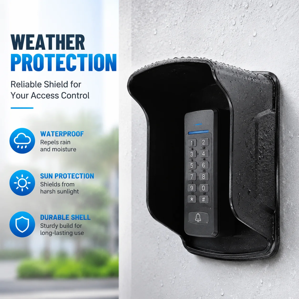 Waterproof Plastic Rain Cover for Access Control Keypad Controller, Rainproof Protection Shell
