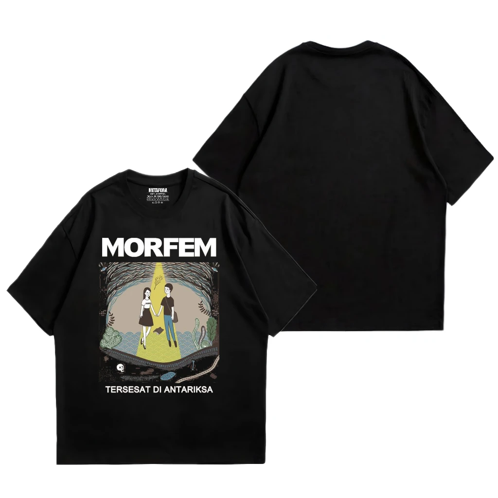 Metafora Tshirt Vintage Morfem lengan pendek hitam Kaos distro Unisex