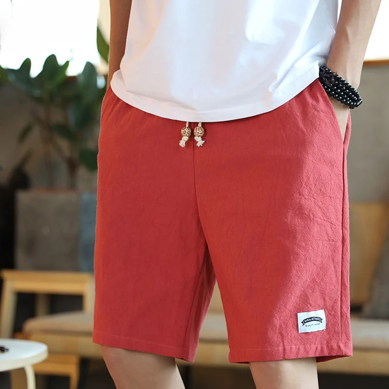 Men\'s Shorts Running Cotton Male Short Pants Loose Wide Baggy Gym Drawstring 3 Quarter With Vintage Clothing Streetwear Xl