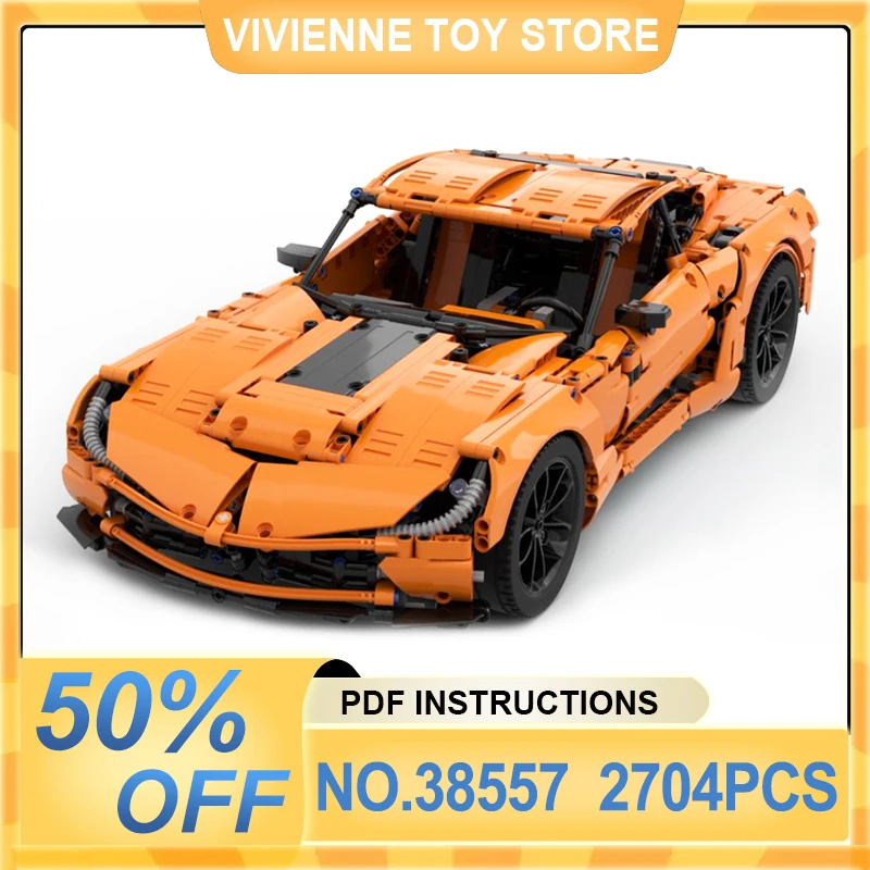 MOC-38557 Super Sports Car Compatible 42056 Technical Vehicles Buidling Blocks Bricks Puzzle Assembly Toy Birthday Gift For Kids