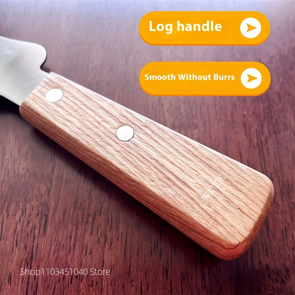 Faca de corte de borracha de aço inoxidável, faca crescente de madeira, espátula de fio de soldagem de pvc, nivelador de piso, raspador de reparo