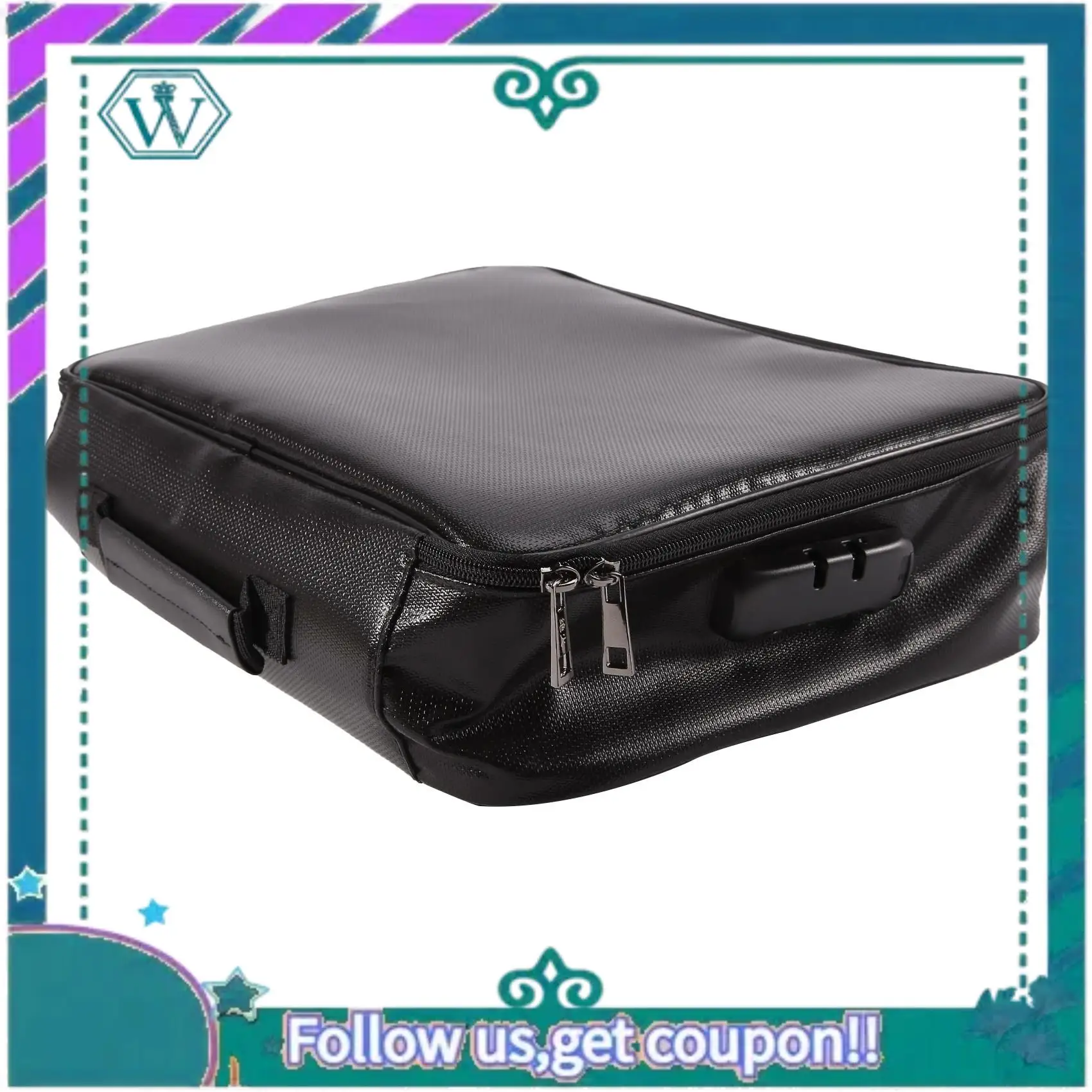 

Upgraded Organizer Bag Fireproof Document Bag With Lock Portable Filing Storage Box Holder For Document File Passport Certificat