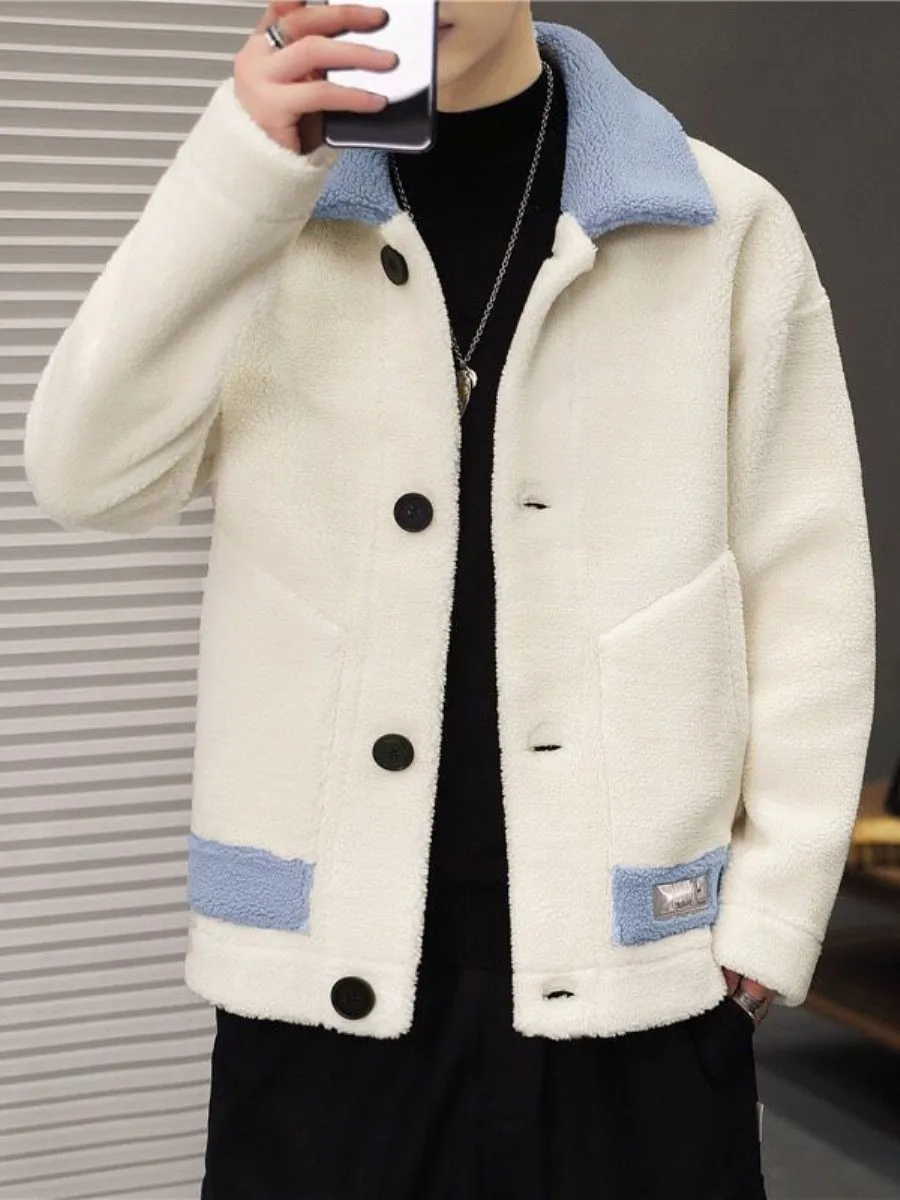 

Мужская повседневная куртка Thiened Particle Fce Jaet из хлопка, стильная мужская куртка из кожи