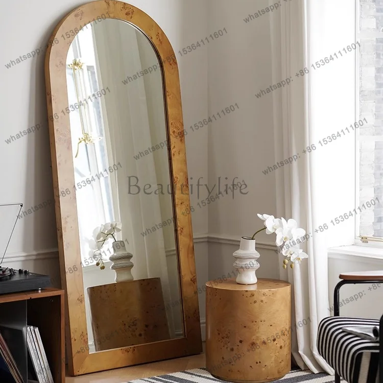 

French pomegranate full-length mirror sticker medieval retro style high definition ultra-white without bronze mirror