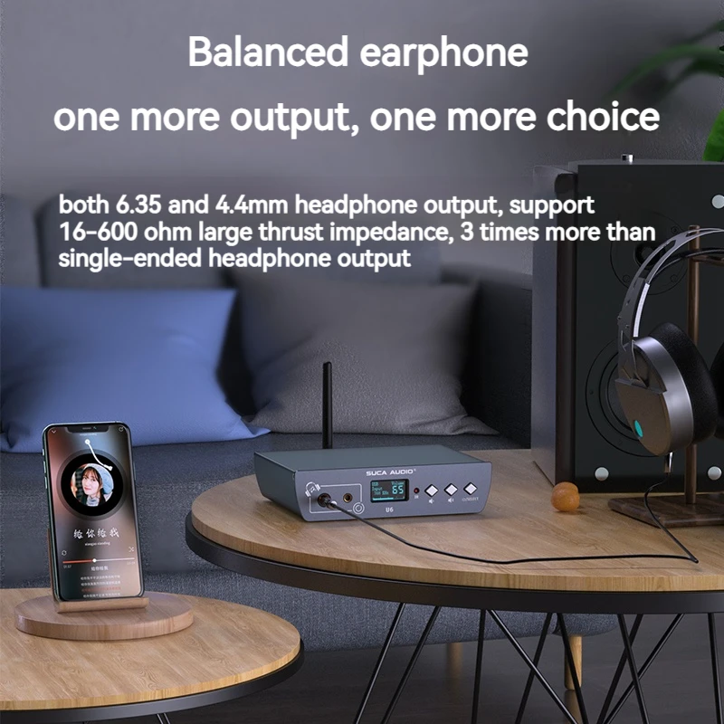 Décodeur Bluetooth U6 pour téléphone portable, hifi, hifi, ophile 9038, DSD, audio numérique, nicaroptique, sortie équilibrée, radiateur, écouteurs, amplifi SUCA