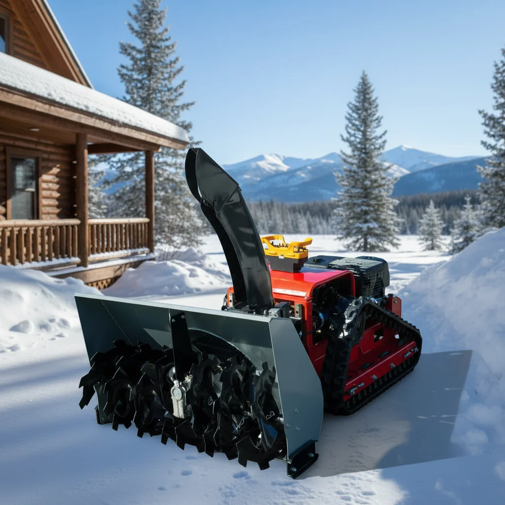 Crawler Industrial Grade Snow Blower | Hot Selling Remote Control Snow Thrower High Stability 10 HP Brushless Motor