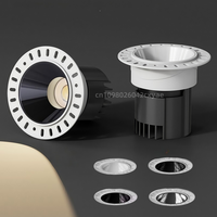Dimmable LED recessed downlight, COB spotlight, AC85-265v anti-glare ceiling light, living room and kitchen indoor lighting bulb