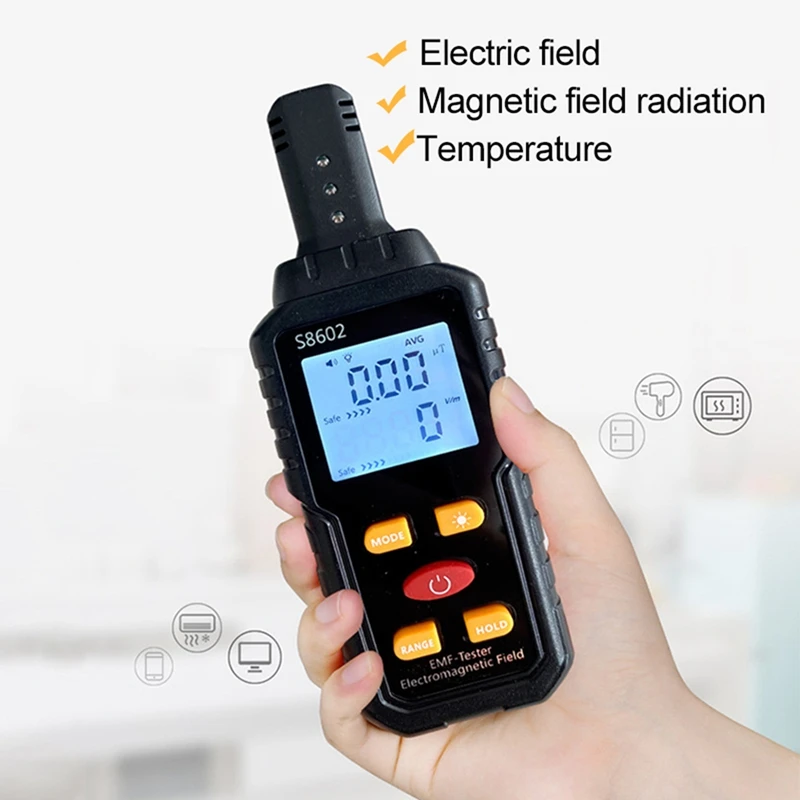 3-In-1 Radiation Dosimeter Counter Geiger EMF Meter Automatic Alarm Real-Time Measure Radiation Detector Tester