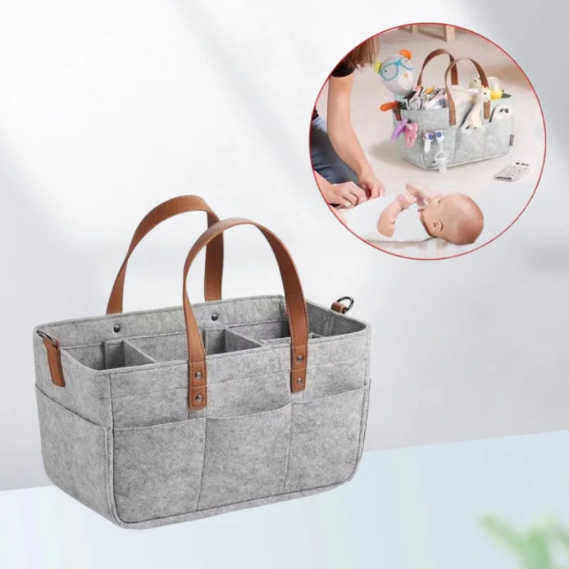 

Felt Bag Large Capacity Maternal and Infant Products Storage Bag Going Out Handbag Felt Diaper Bag Tote Bag