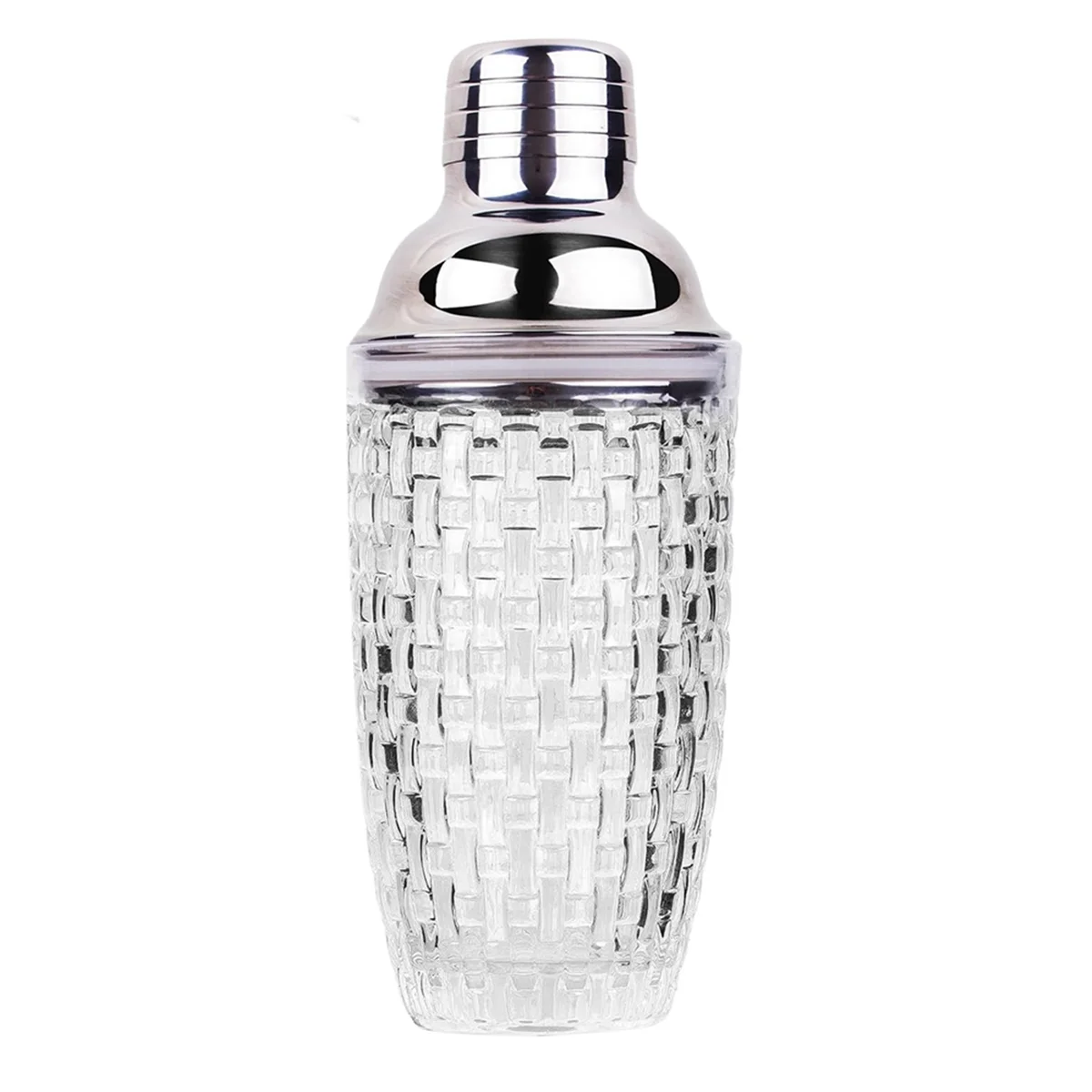 

13Oz Glass Cocktail Shaker Set - Glass Shaker for Cocktails, Drink Shakers Cocktail and Cocktail Shakers Silver