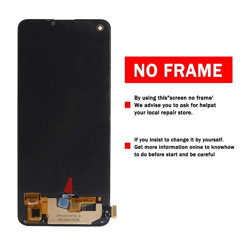 Imagem -02 - Tela para Oppo Reno5 Lite Cph2205 Display Lcd Tela de Toque Digitador Assembléia Substituição para Oppo Reno Lite Lite Lcd 6.43