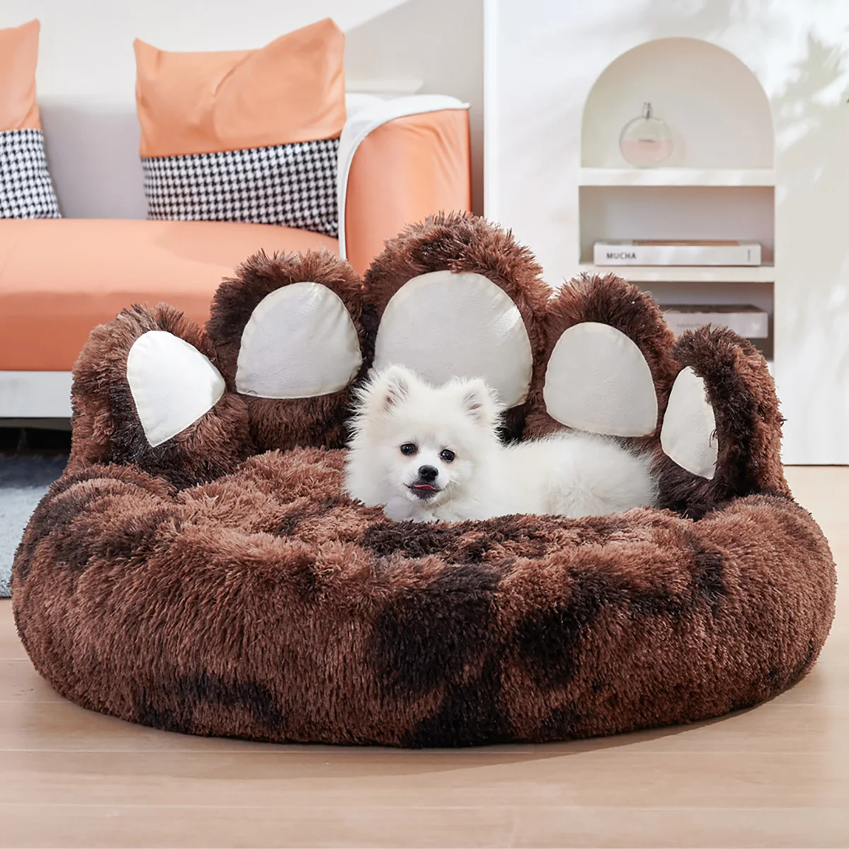 

Cozy Comfy Pet Dog Bed Paw Shape Warm Dog Bed Cushion for Your Furry Friend Fluffy Dog Bed Cat Mat Deep Sleeping Warm Thickened