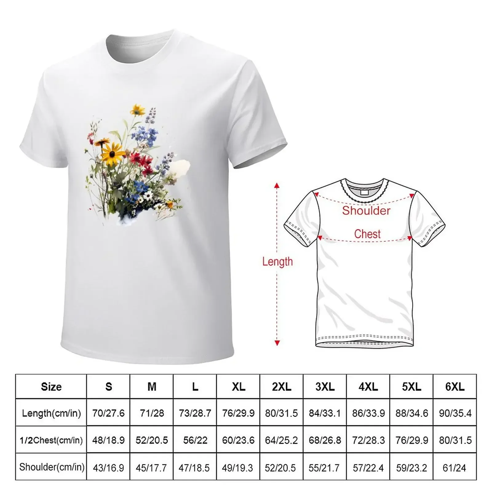 Wild Flowers Botanical Flower Nature T-shirt sports fans boys animal print shirts graphic tees clothes for men