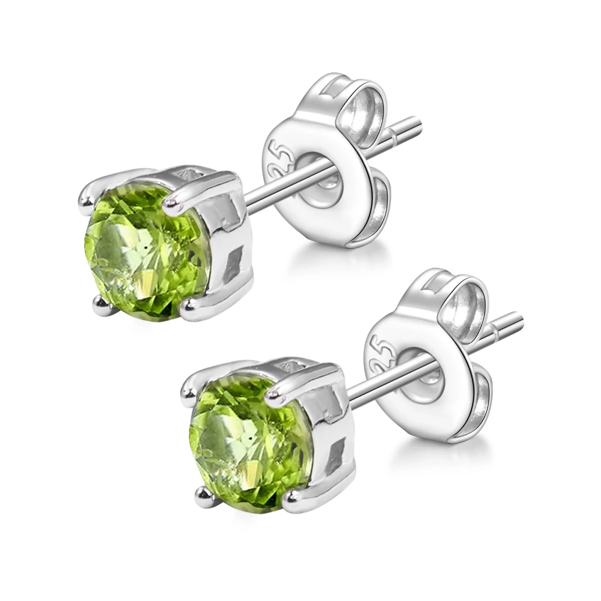 

925 Sterling Silver Women's Earrings with Natural Crystal Stones Birthstones Aquamarine Peridots Sterling Silver Jewelry