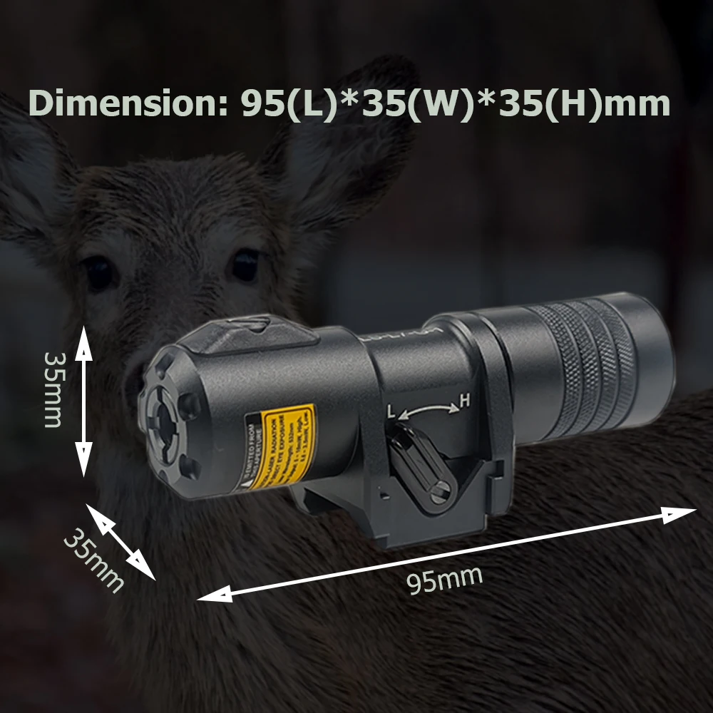 Imagem -03 - Picatinny Red Dot Apontando Visão Laser Ipx8 Impermeável Alumínio Visível Âmbito Ponteiro Caça Rifle Ls-l7