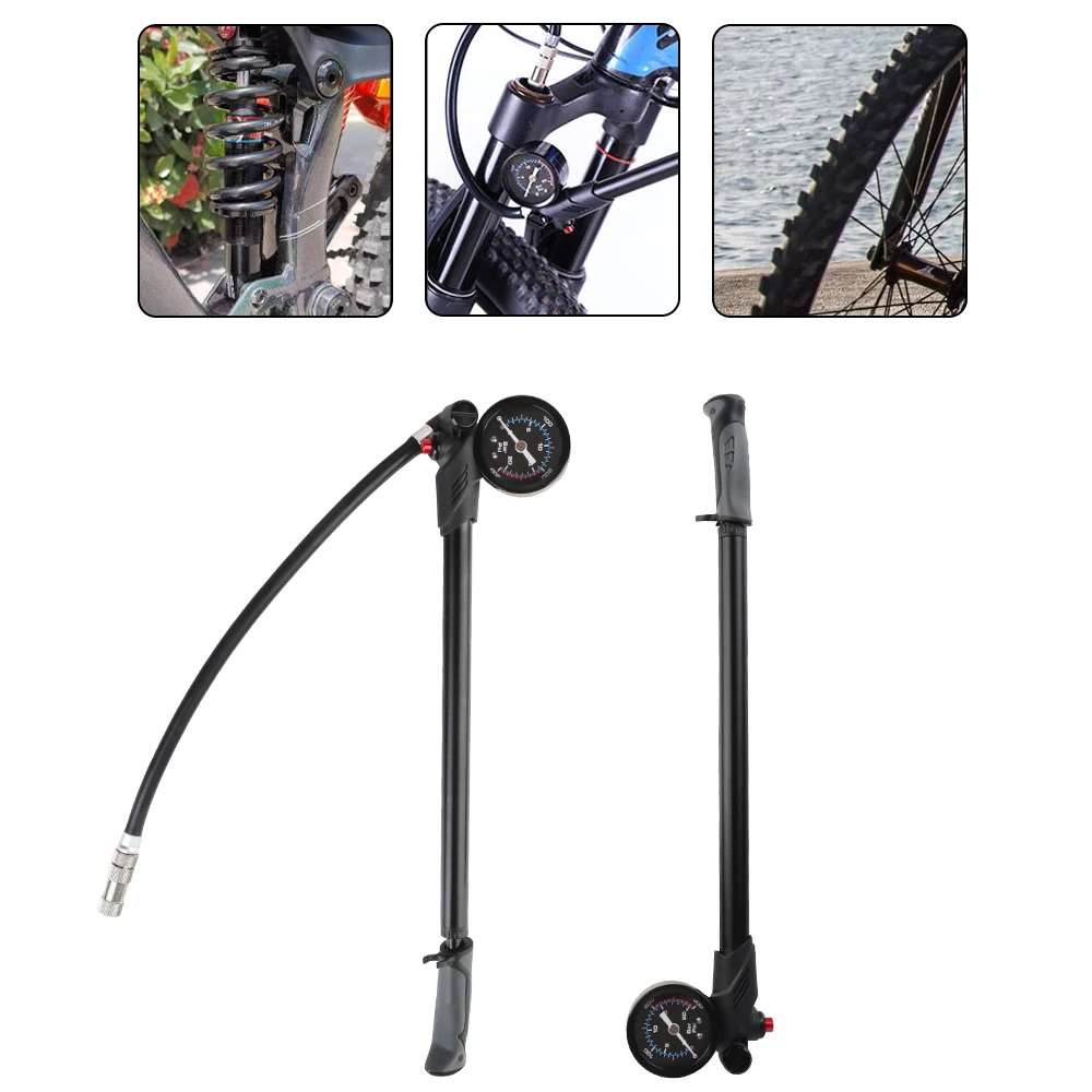 

Bicycle Inflator Hand Kit ​Portable 300psi with High Pressure Gauge Bike Air Pump for Front Fork Rear Bladder Tire Universal
