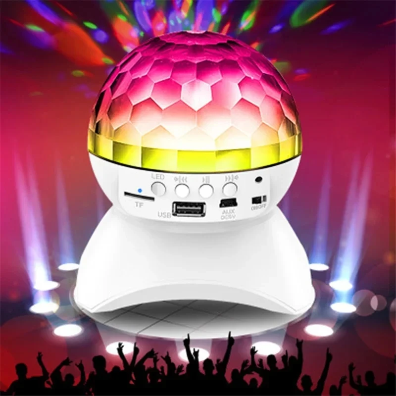 

Stage Projection Night Lights Wireless BT Speaker RGB LED Crystal Disco Ball Effect Lighting DJ Club Party Lamp USB Rechargeable