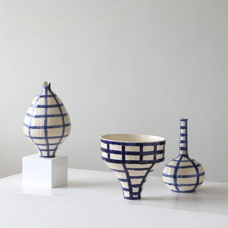 Vaso in ceramica Jingdezhen ornamento soggiorno composizione floreale vaso di ceramica retrò arte creativa idroponica wabi sabbia vento Chine