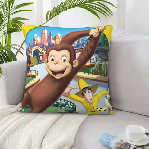 Curious George 000745 Home Decor Travel Pillow Body Pillow Anime Dakimakura Pillow Case Pillow Cover