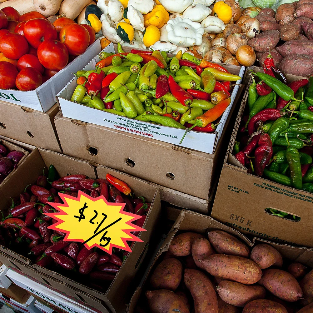 100 قطعة أسعار بيع التجزئة العلامات الورق المقوى عالي المتانة للمحلات التجارية السوبر ماركت مبيعات المرآب تسميات أسعار المتجر الترويجي #1