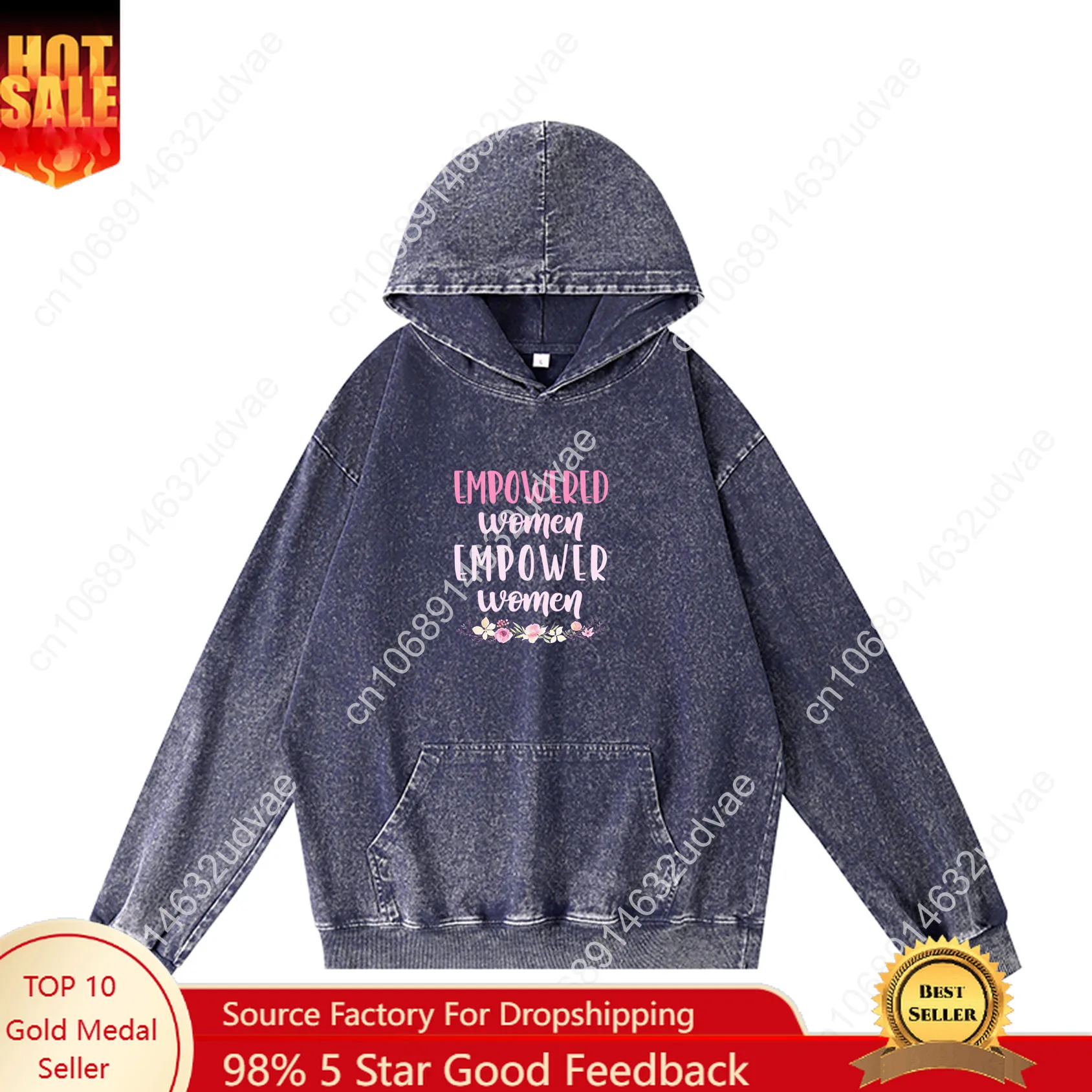 Женские толстовки Empowered, толстовка с капюшоном в стиле ретро, мужской и женский винтажный пуловер для подростков, большие топы по индивидуальному заказу