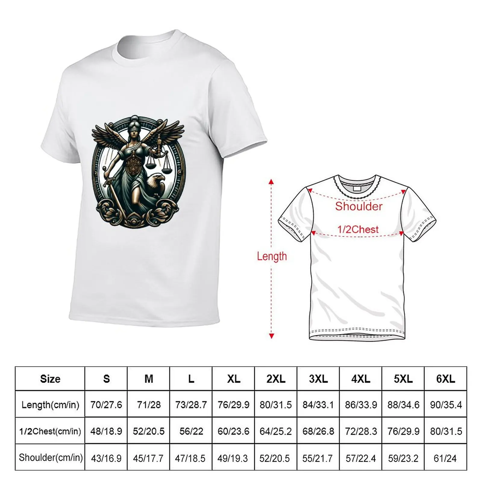 Lady Justice Logo for Attorneys, Lawyers, Paralegals, Judges T-Shirt Standard Fit Solid Tee Shirt