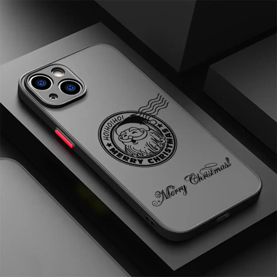 الكرتون عيد الميلاد الغزلان عودة غطاء الهاتف الحال بالنسبة آيفون 13 Mini 14 16e 15 Plus 12 11 17 Air XS 17 16 Pro Max #3