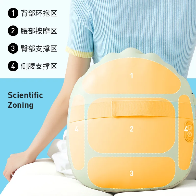 Customizable Electric Kneading Hammer Waist Rest Neck Back Heating Kneading Massage Pillow Household Thumping Massage Cushion