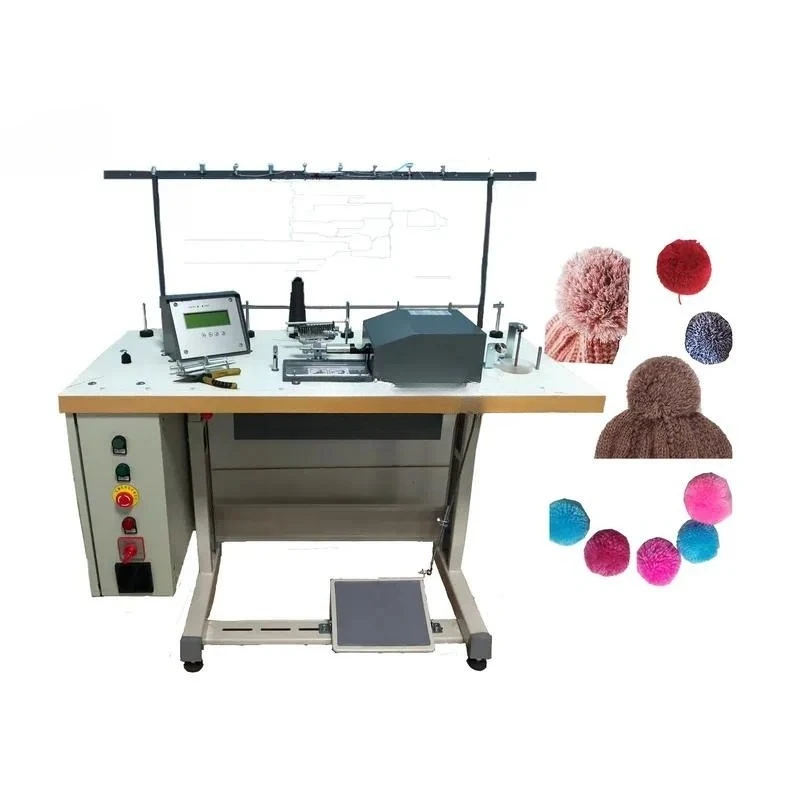 Automatic Pompom Beanie Machine Warp Knitting Style with Double Method Motor As Core Component