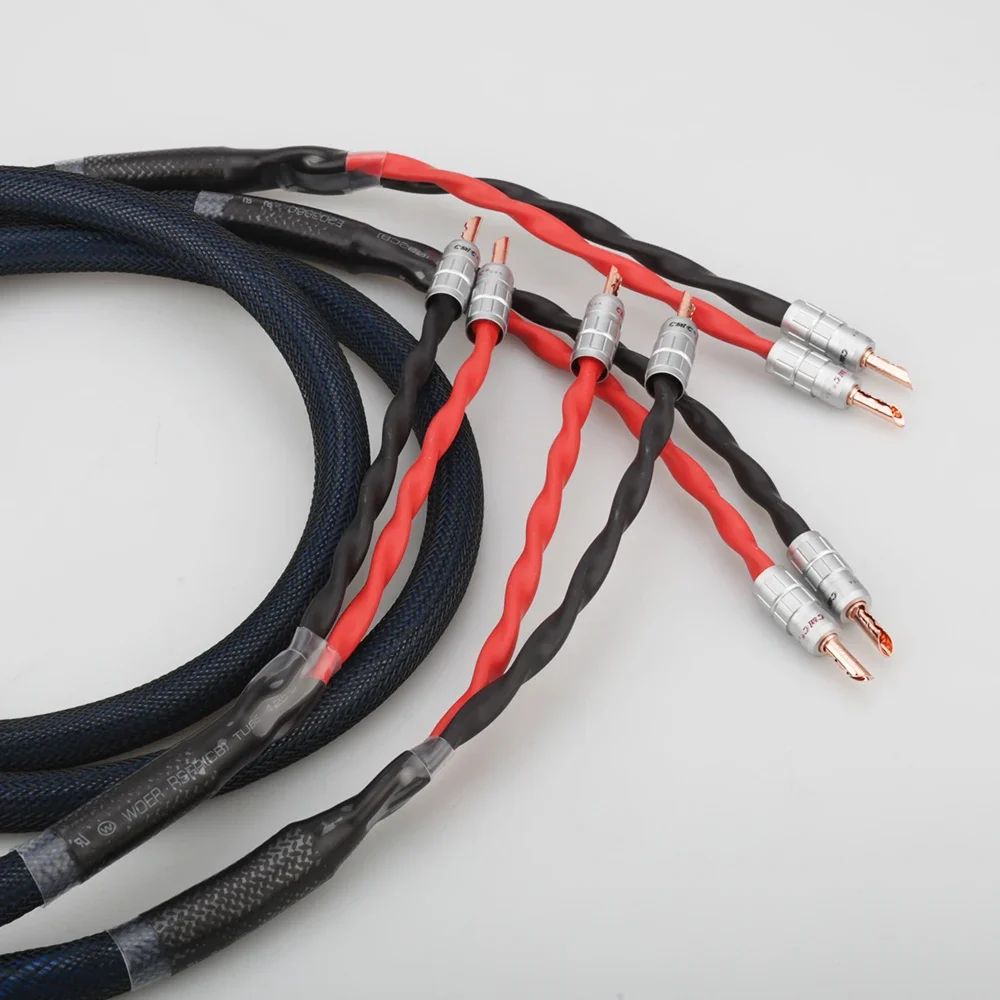 HIFI посеребренный акустический кабель Hi-end 4N OFC провод динамика для систем Hi-Fi Y штекер типа «банан» акустический кабель HIFI посеребренный акустический кабель Hi-end 4N OFC провод динамика для систем Hi-Fi Y штекер типа «банан» акустический кабель