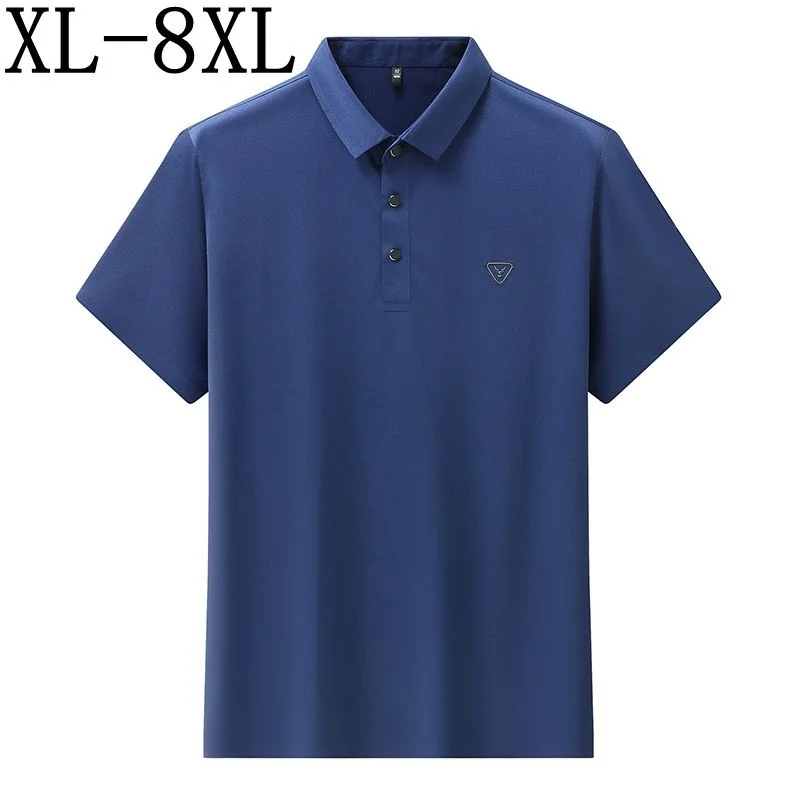 

8XL 7XL 6XL 2023 New Summer Fashion Printed Polo Shirt Men High Quality Short Sleeve Mens Shirts With Deer Loose chemise homme