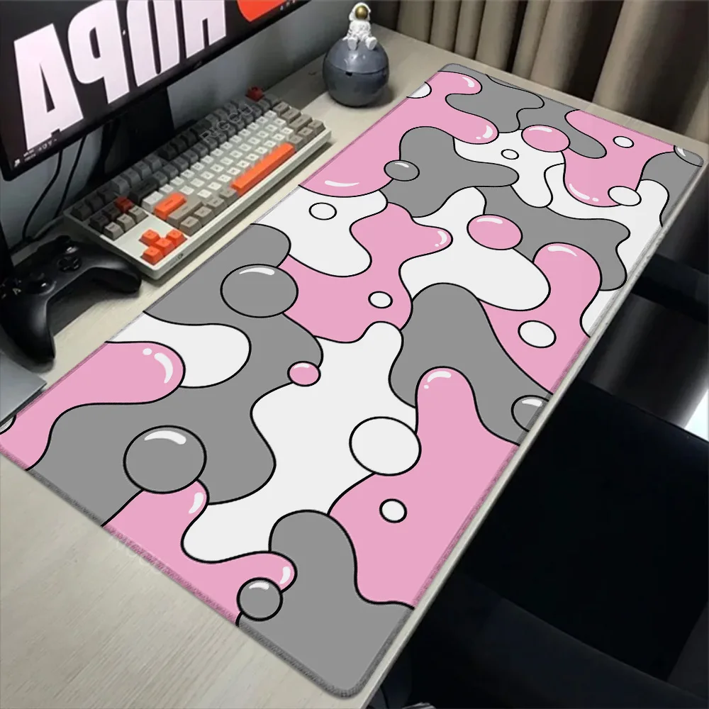 

HD print Strata Liquid Rubber Decoration gamer carpets Large Keyboard pad non-slip Mouse pad New Design Milk spots Desktop mats