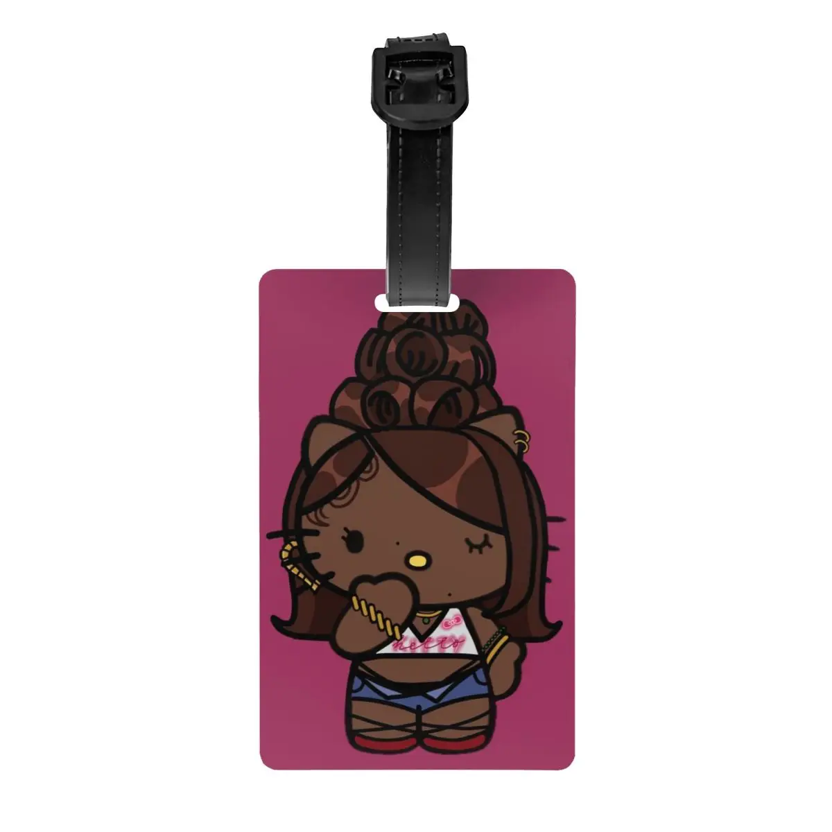 

Custom Hello Kitty Cat Anime Luggage Tag Privacy Protection Baggage Tags Travel Bag Labels Suitcase