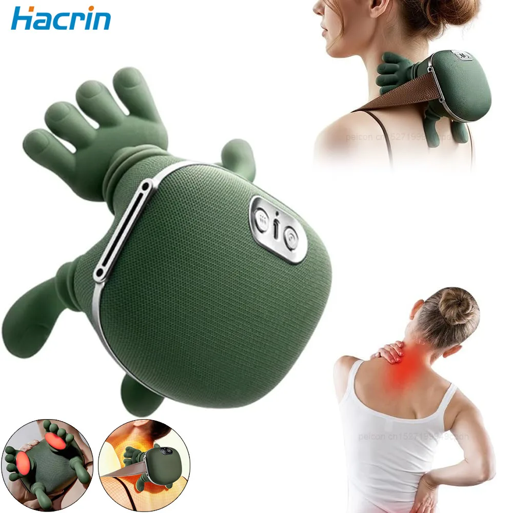 

Массажер для шеи и плеч, электрический массажер для шеи, беспроводной массажер для рук, разминание мышц, массаж шеи, талии, тела ﻿ 3-уровневый режим