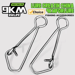 Fishing Snap 50~200Pcs Stainless Steel Saltwater Fishing Hook Lure Connector Tackle Fast Fishing Clip Lock Snap Weights Trolling