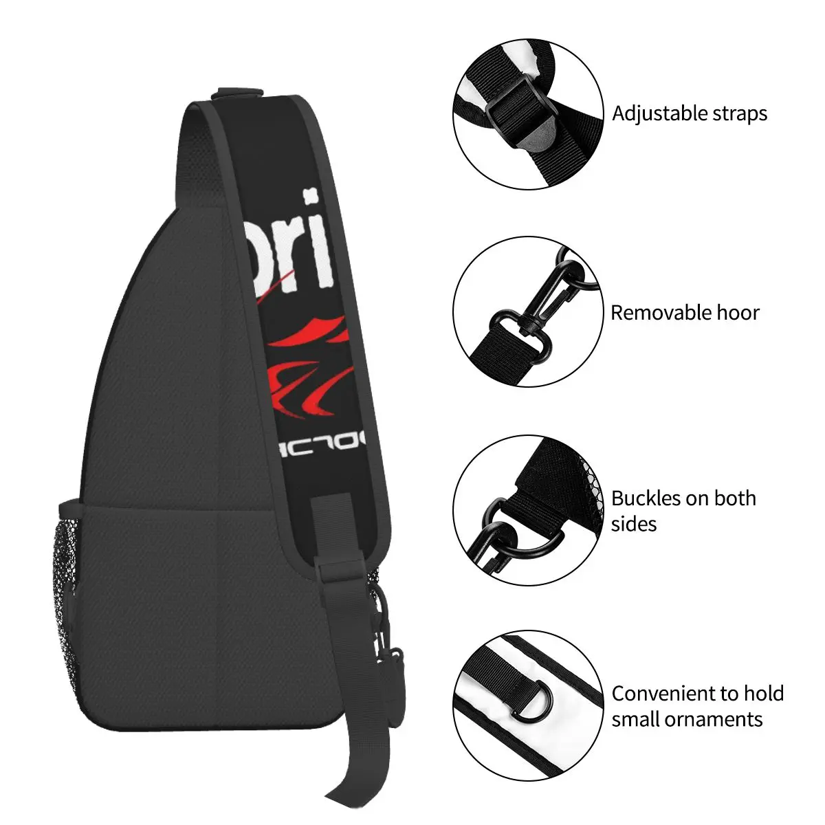 New Aprilia Factory Motorbike Crossbody Sling Bags Small Chest Bag Shoulder Backpack Daypack for Hiking Travel Camping Satchel