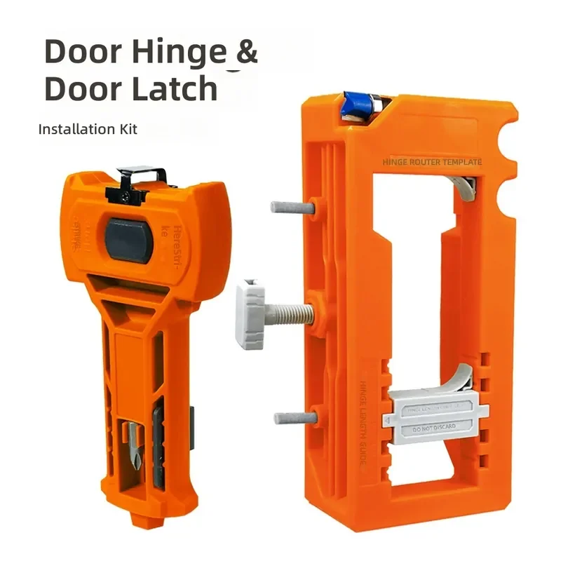 Door Hinge and Latch Mounting Kit Precision Cutting Scoring Jig Mortise Formwork Template for Woodworking Installation Tool