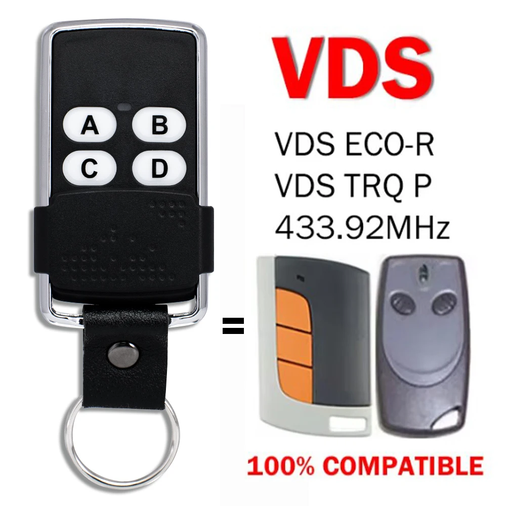 VDS ECO-R TRQ P Garage Door Remote Control 433.92MHz Clone Electric Gate Remote Control Garage Door Opener 433MHz
