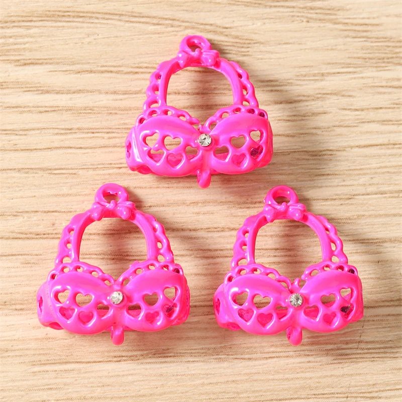 5 Stück 18x21mm Niedliche Bunte Metall-Bikini-Badeanzug-Anhänger für Halsketten, Ohrringe, Armbänder, DIY-Bastelarbeiten, Schmuckherstellung, Geschenk – Detail 6