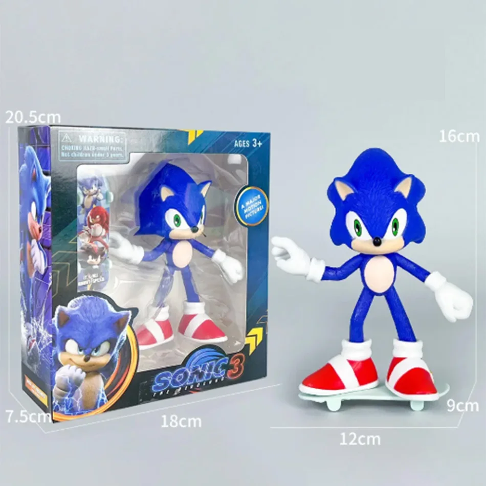 Figurka PVC Super Sonic Mouse Flying Mouse Anime, modna ozdoba na biurko, kolekcjonerska lalka Shatner Cruise, prezent