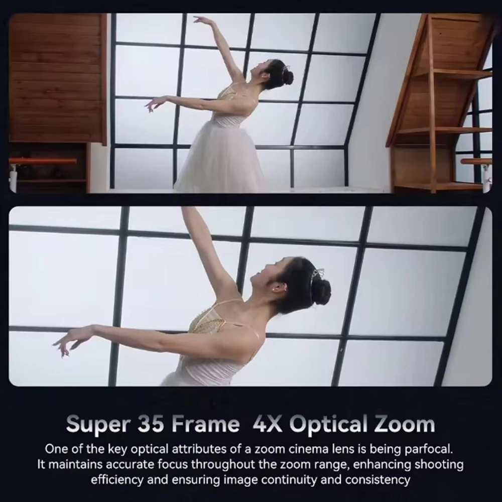 7artisans Manual Focus 24-96mm T2.9 S35 Professional 4X Zoom Cine Lens Compatible with PL Mount Camera