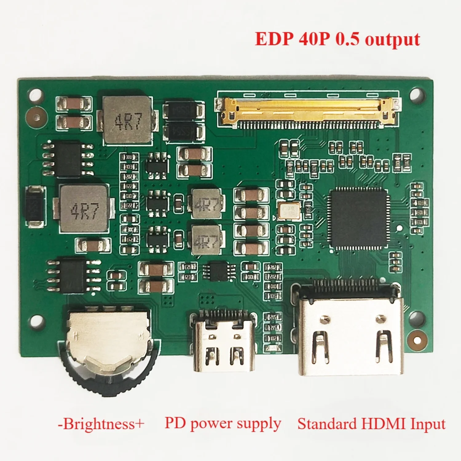 2K 4K HDMI to EDP driver board  60MHZ 1080 compatible with 10-inch -18.4-inch Laptop Screen W PD/QC Protocol