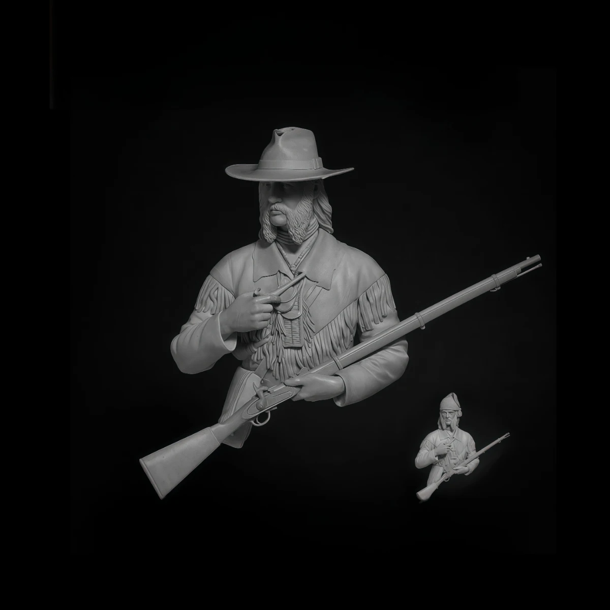 Kit de figurine demi-buste en résine 1/10, modèle non peint, de Altres' Mountain Man, GK non assemblé et non peint