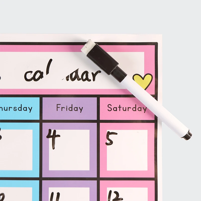 Magnetic Kids Schedule Chart Erasable Rewritable Calendar Fridge Magnet Home Message Board Classroom Suppllies Teaching Aids