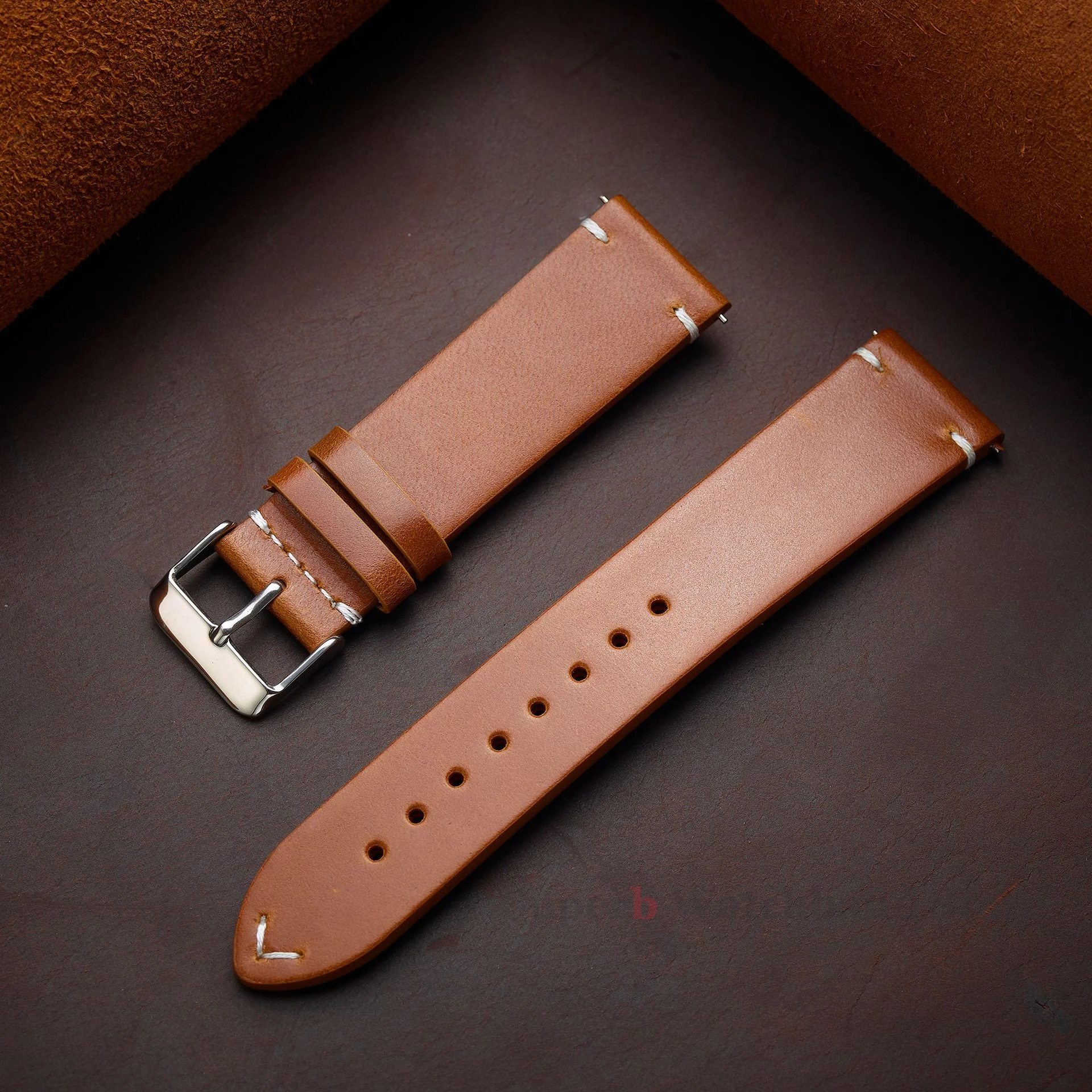 18/19/20/21/22/24mm Vintage Oil Wax Leather Bracelet for Seiko Watchband Stitching Cowhide Strap Quick Release Calfskin