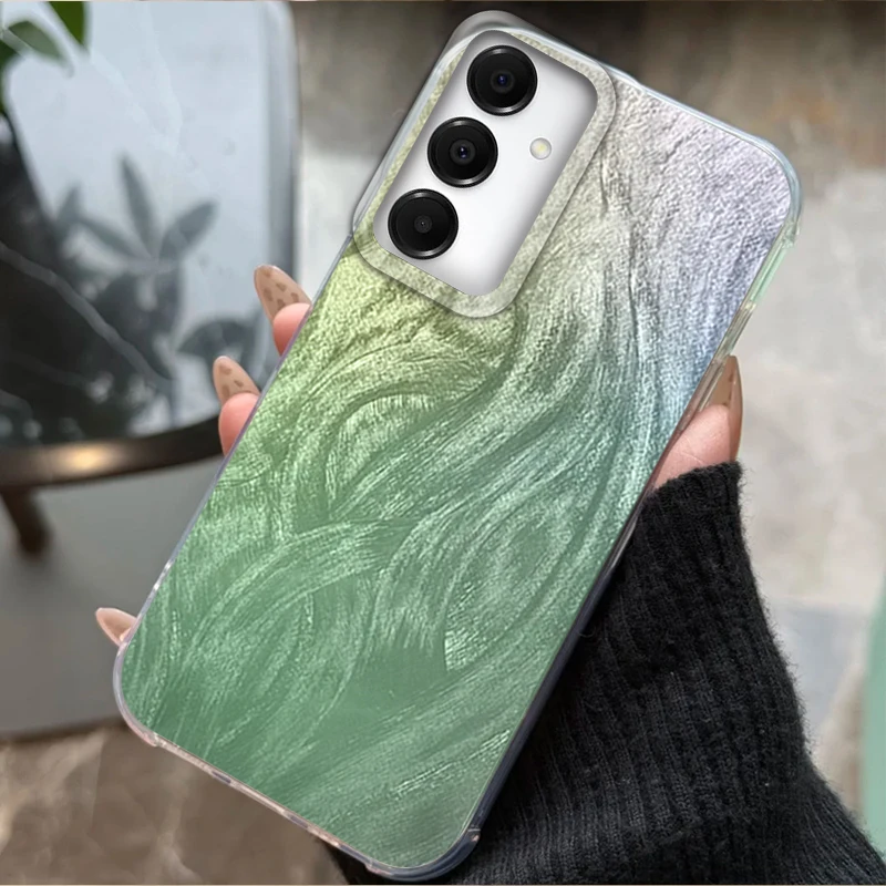 حافظة متدرجة لهاتف سامسونج جالاكسي A56 A16 A07 A17 A26 A36 A55 A35 A15 A14 S25 S24 S23 FE Plus غطاء ممتص للصدمات للنساء Funda